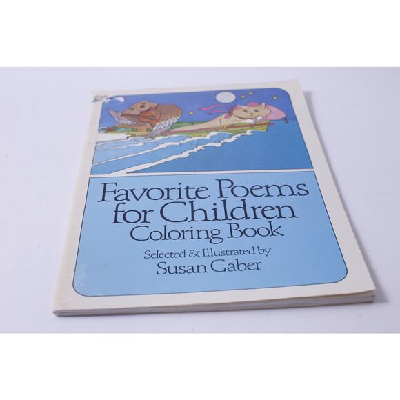 Favorite Poems, For Children, Susan Gabor, Dover, 1980, Uncolored, Coloring Book - Picture 1 of 4